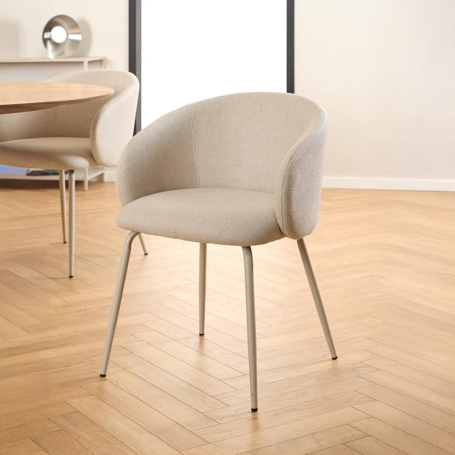 Sohome Eetkamerstoel set van 2 Jamarius Stof Beige