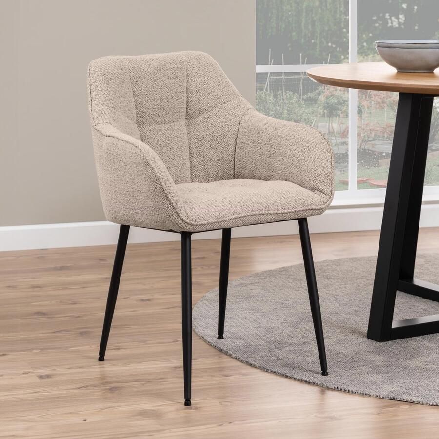 Sohome Eetkamerstoel set van 2 Maricruz Bouclé Beige