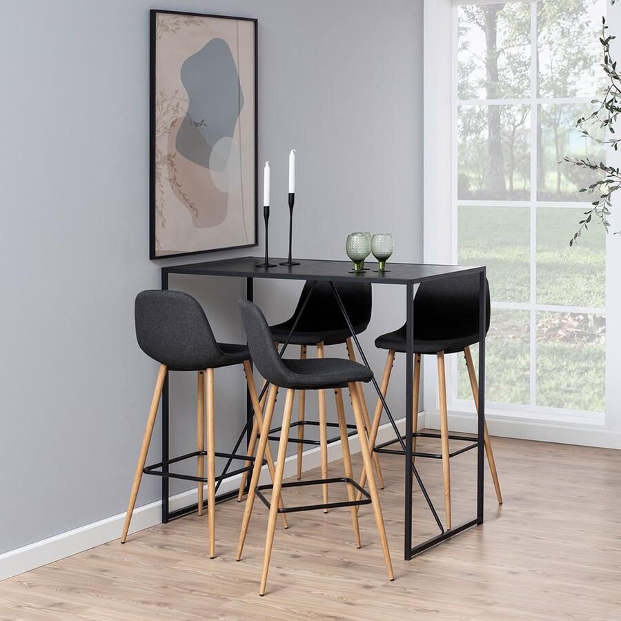 Sohome Barkruk set van 2 Joannie zithoogte 73cm Grijs