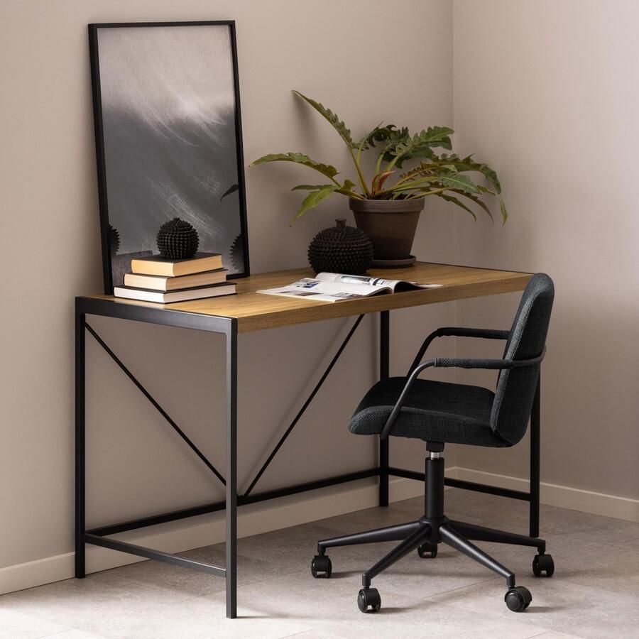 Sohome Bureau Connan Eikenlook 120 x 60cm Naturel - Foto 2
