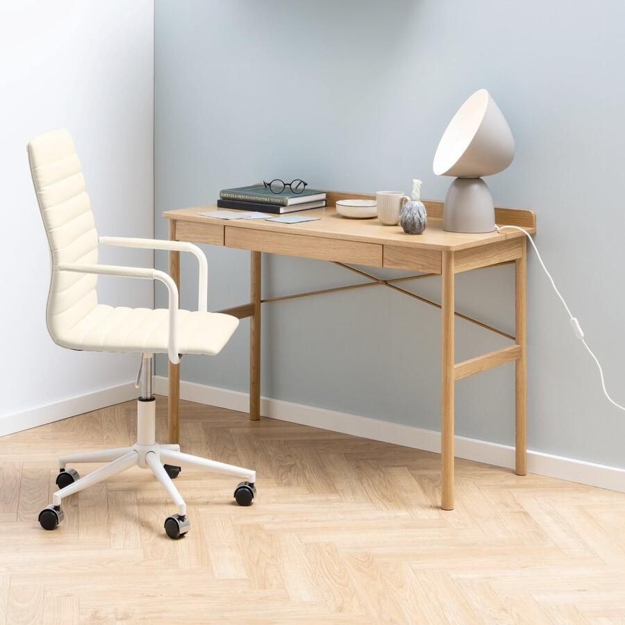 Sohome Bureau Suliman Eiken met lade 110 x 50cm Naturel
