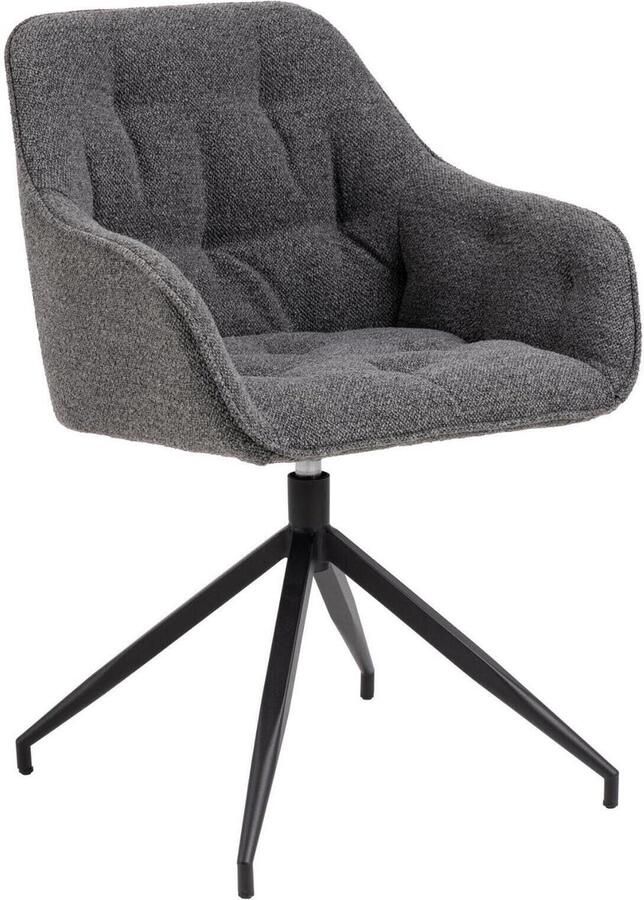 Sohome Draaibare Eetkamerstoel Loren Bouclé Antraciet - Foto 2