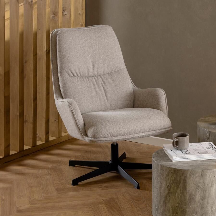 Sohome Draaifauteuil Karrissa Stof Beige