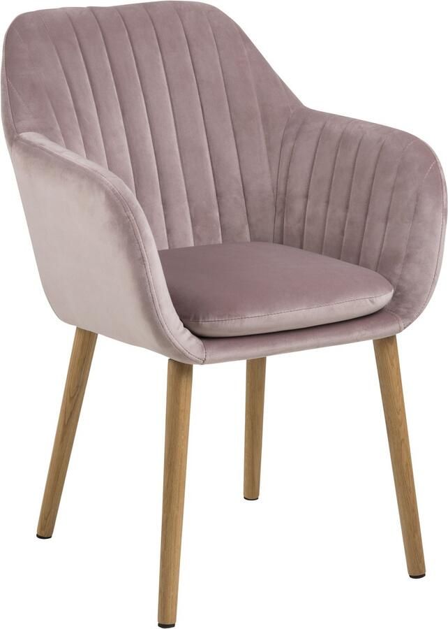 Bendt Sohome Eetkamerstoel 'Andre' Velvet kleur Dusty Rose