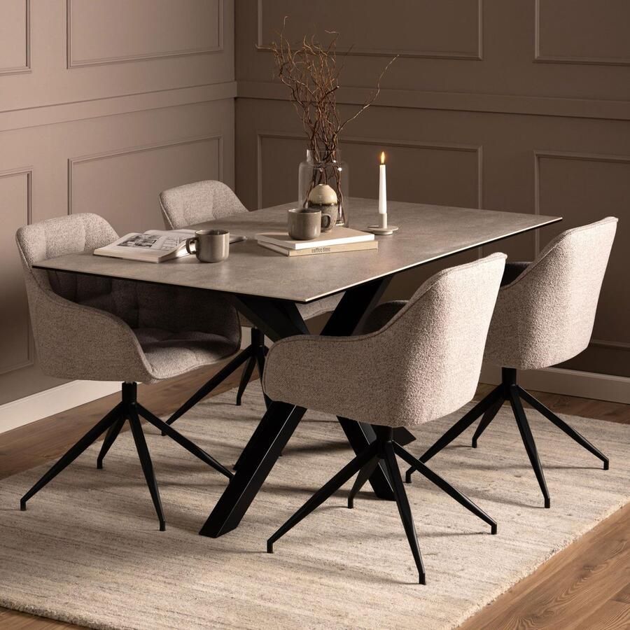 Sohome Eettafel Samona Keramiek 160 x 90cm Grijs