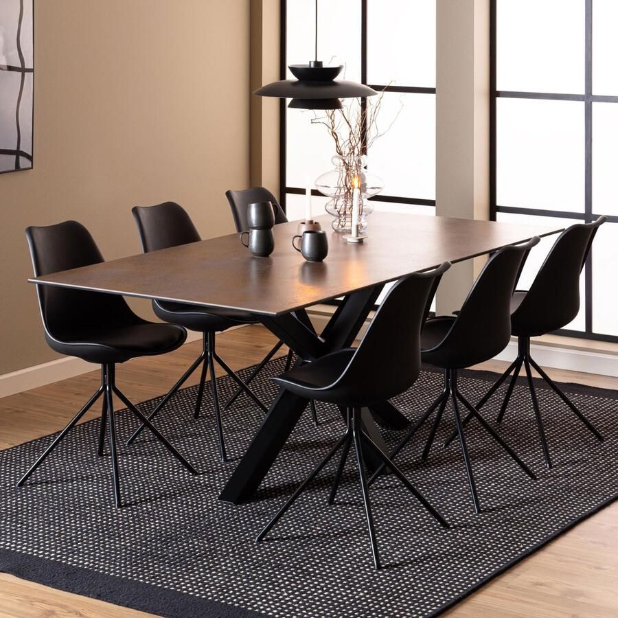 Sohome Eettafel Samona Keramiek 200 x 100cm Bruin