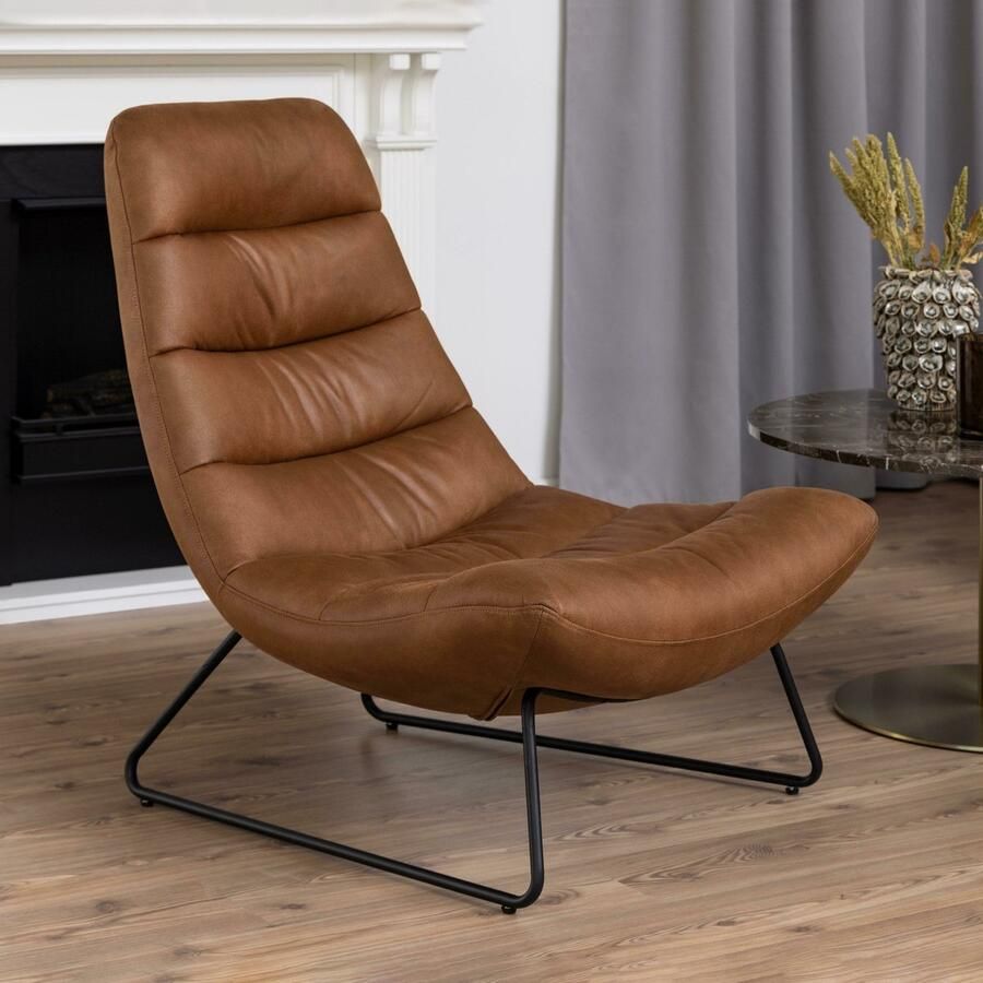 Sohome Fauteuil Jerold Eco-leder Bruin