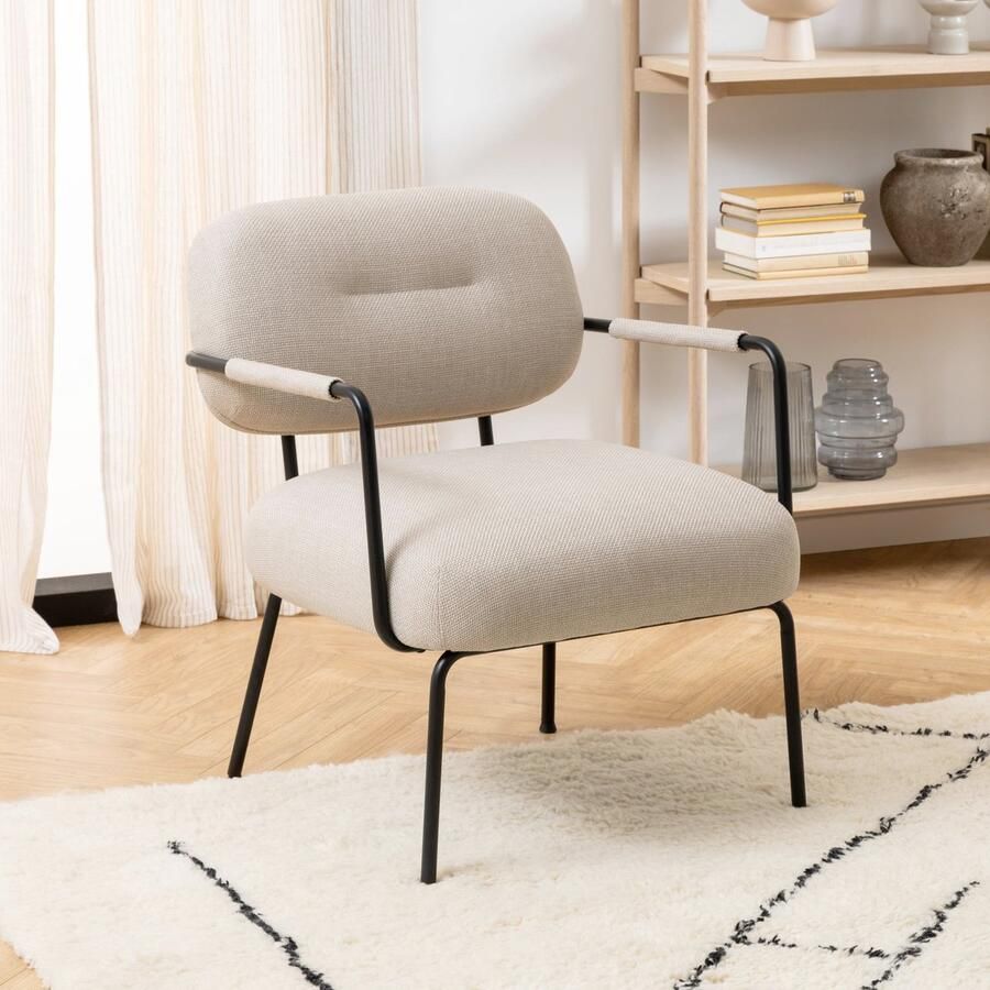 Sohome Fauteuil Johnadam Stof Beige