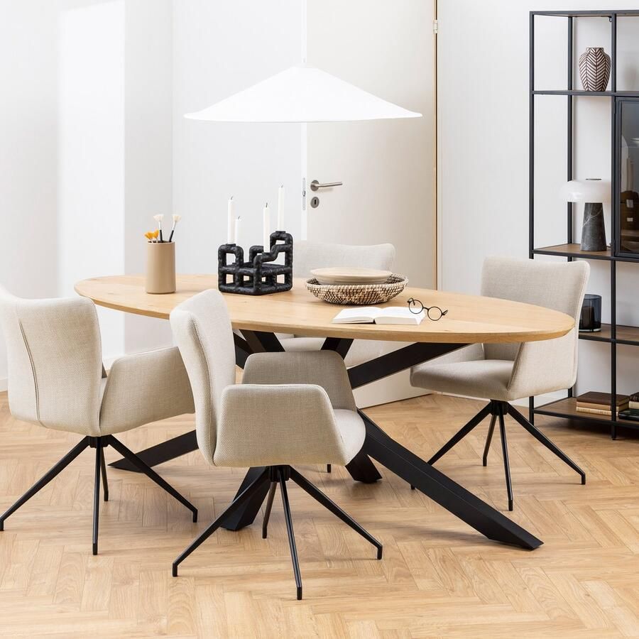 Sohome Ovale Eettafel Samona Eiken 220 x 100cm