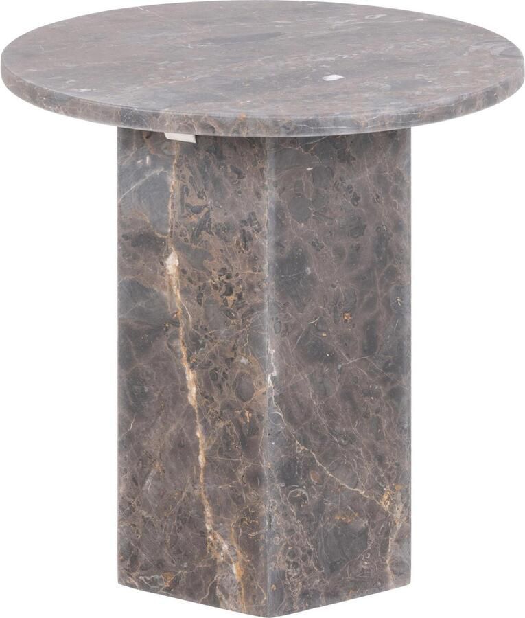 Sohome Ronde Bijzettafel Kesa Travertin 50cm Bruin