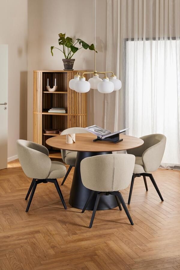 Sohome Ronde Eettafel Latressa Eiken 120cm Zwart - Foto 2