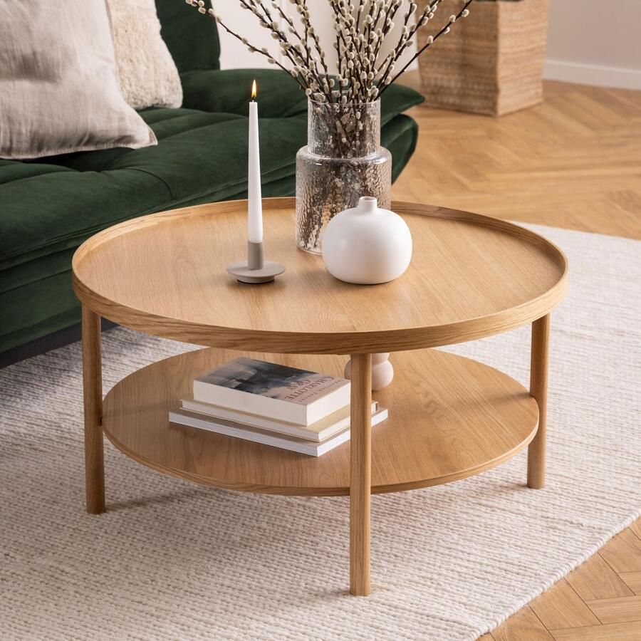 Sohome Ronde Salontafel Jazzmen Eiken 80cm Naturel