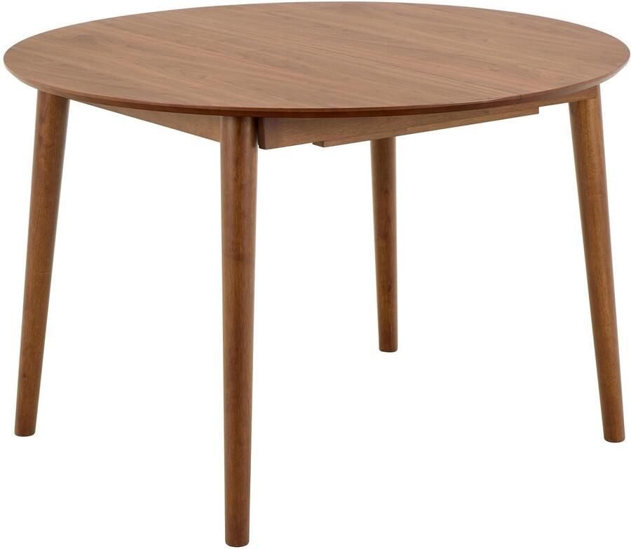 Sohome Uitschuifbare Ronde Eettafel Demetruis Walnoot 115-154 x 115cm Bruin