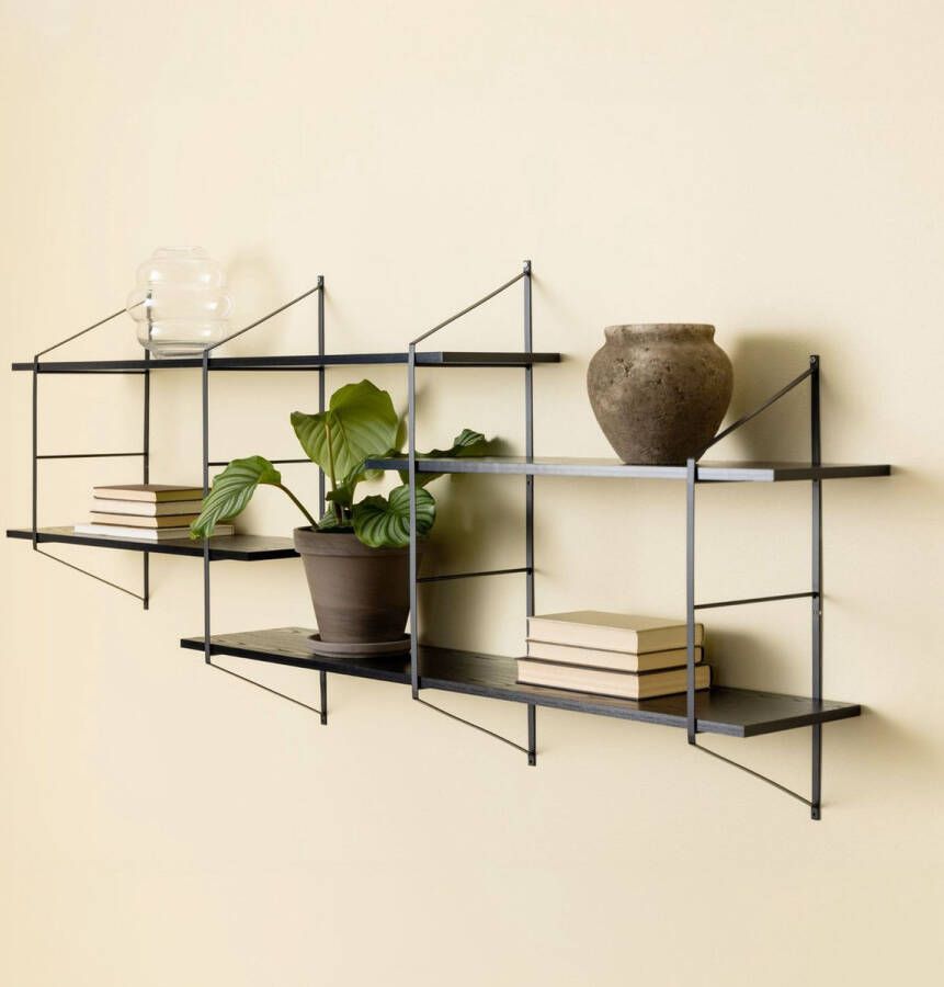 Sohome Wandrek Montrelle metaal hout 191 x 79cm zwart