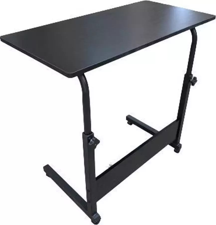 Solid homecare bedtafel met wielen zwart