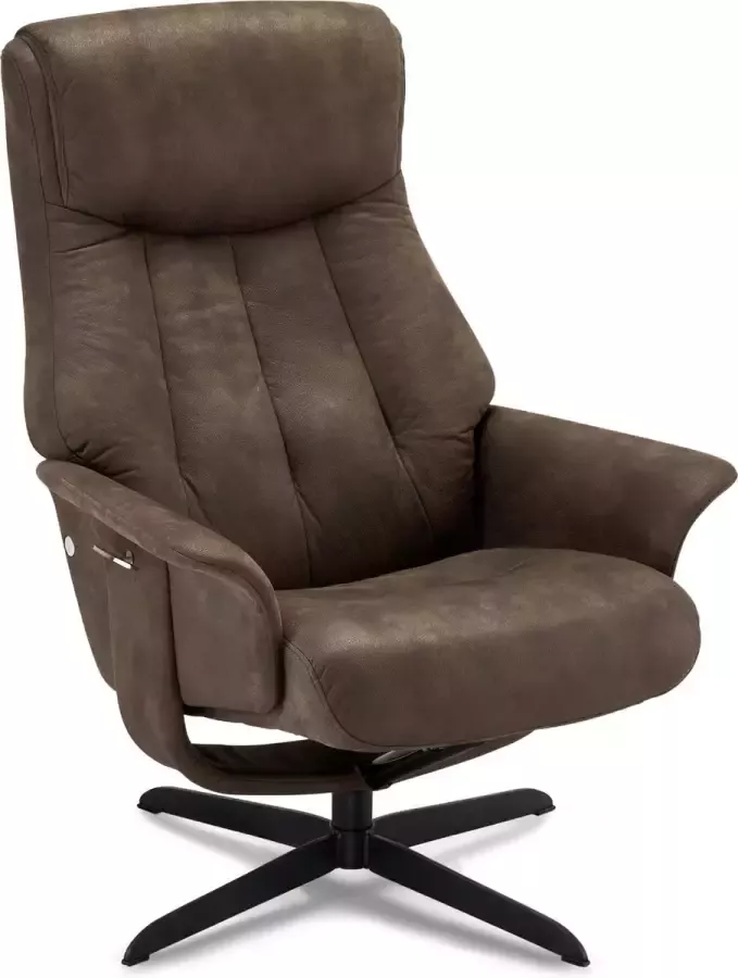 Hioshop Bilbao Fauteuil Relaxfauteuil Incl. Voetenbankje Grijs. - Foto 2