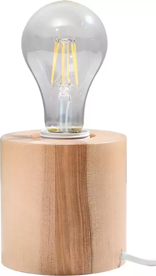 Sollux Trend24 Salgado Hout Tafellamp E27 Natuurlijk Hout