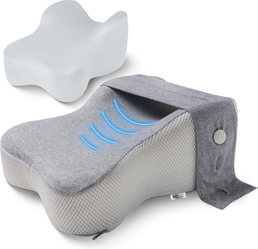 SOLUD Kniekussen + Slaapmasker Kniekussen Verlengd Kniekussen voor in bed Beenkussen Kniekussens kniekussen orthopedisch knie kussen kniekussen voor in bed zijslapers Zijslaapkussen Kniekussen voor Zijslapers + Slaapmasker