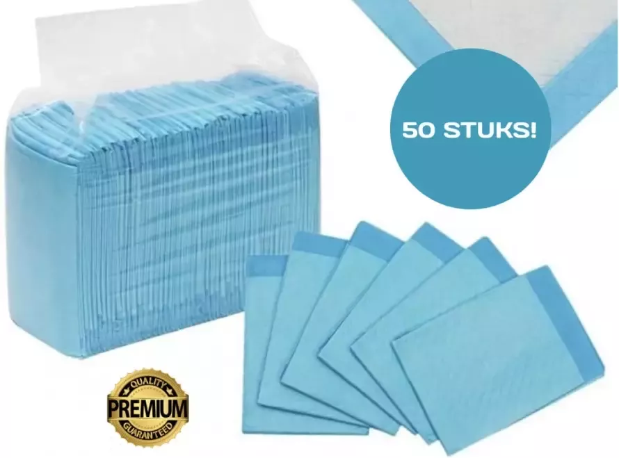 Soluzzion Absorberende Bed Onderleggers Pads Matrasbeschermer Celstof Incontinentie Matras Absorptie Doeken Waterproof 50 Stuks