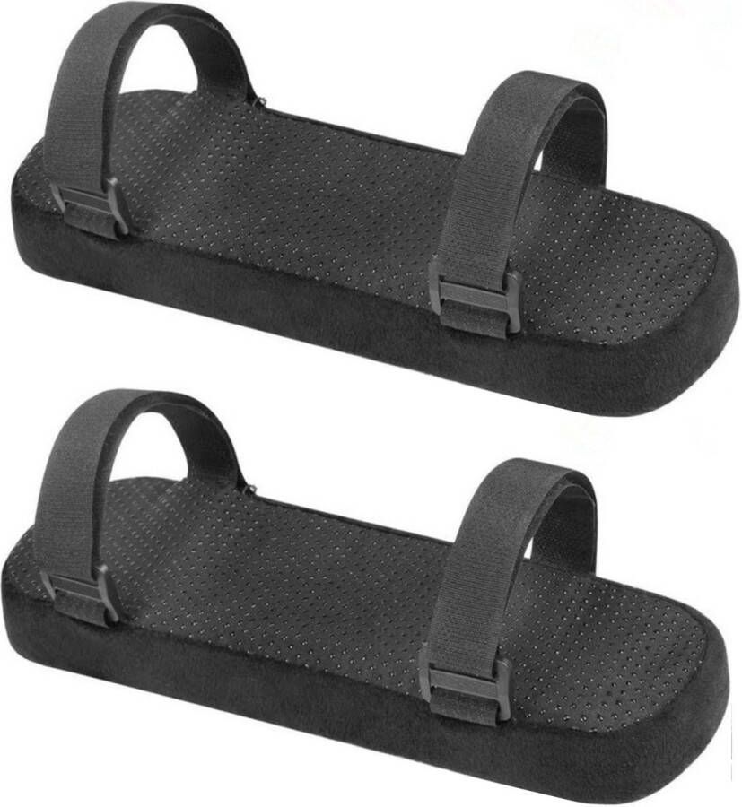 Somstyle 2x Ergonomische Armleuning Kussen Voor Bureaustoel Zachte Pads Elleboog Zwart