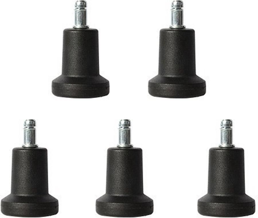 Somstyle Bureaustoel Glijders Set Van 5 Pootjes 11 22mm Vloerbeschermers Vloerdoppen Zwart