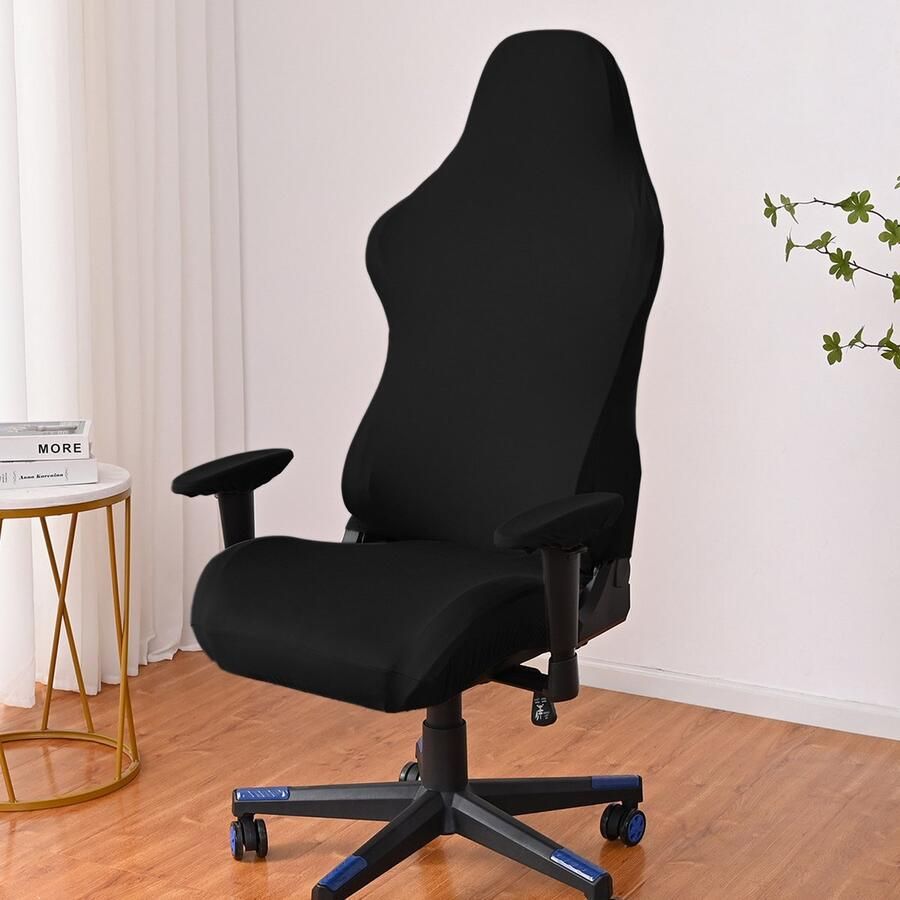 Somstyle Bureaustoelhoes Set Stoelhoes met Armleuning Bescherming Universeel Gaming Stoel Hoes Zwart - Foto 2