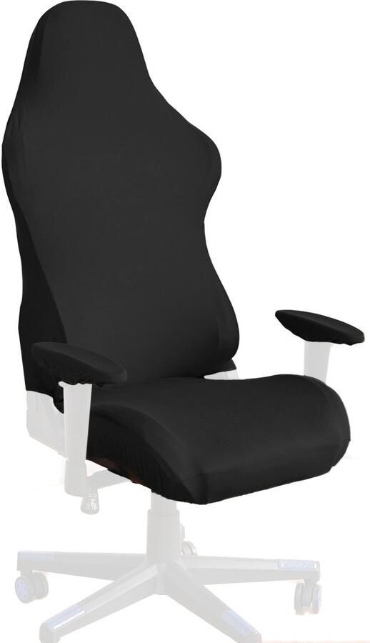 Somstyle Bureaustoelhoes Set Stoelhoes met Armleuning Bescherming Universeel Gaming Stoel Hoes Zwart