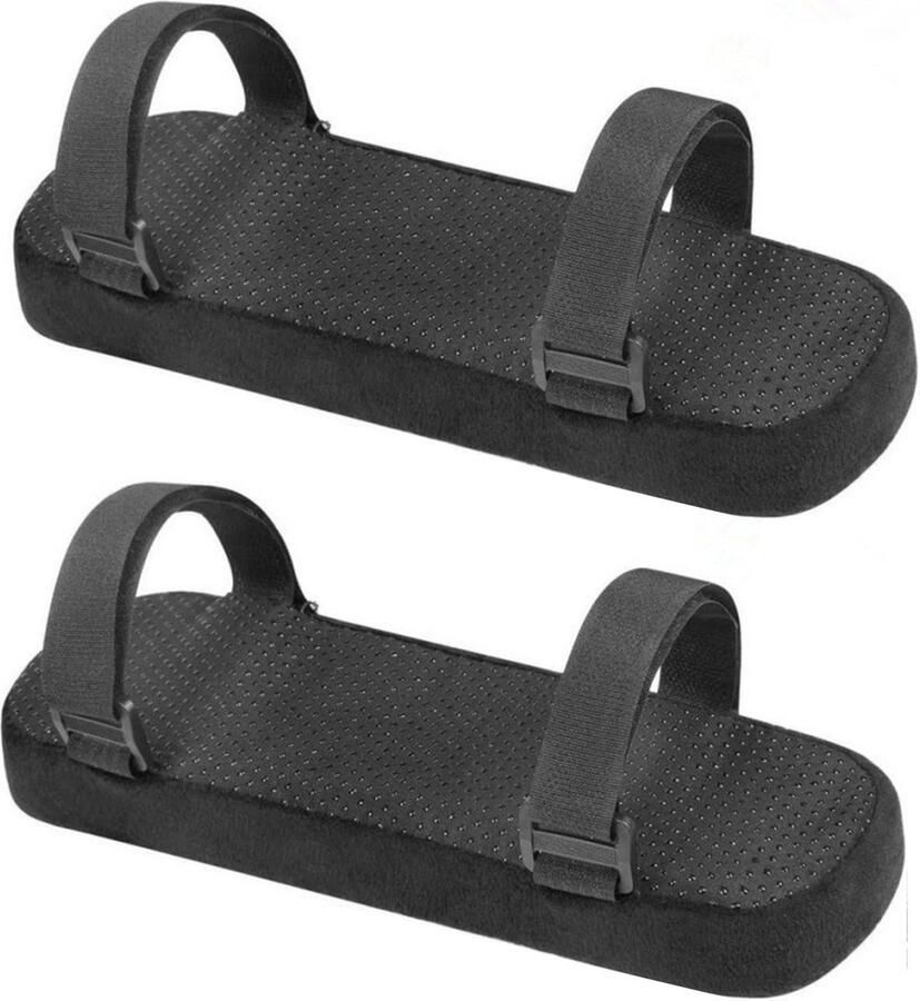 Somstyle Ergonomische Armleuning Kussen Voor Bureaustoel 2 Stuks Zachte Pads Elleboog Zwart