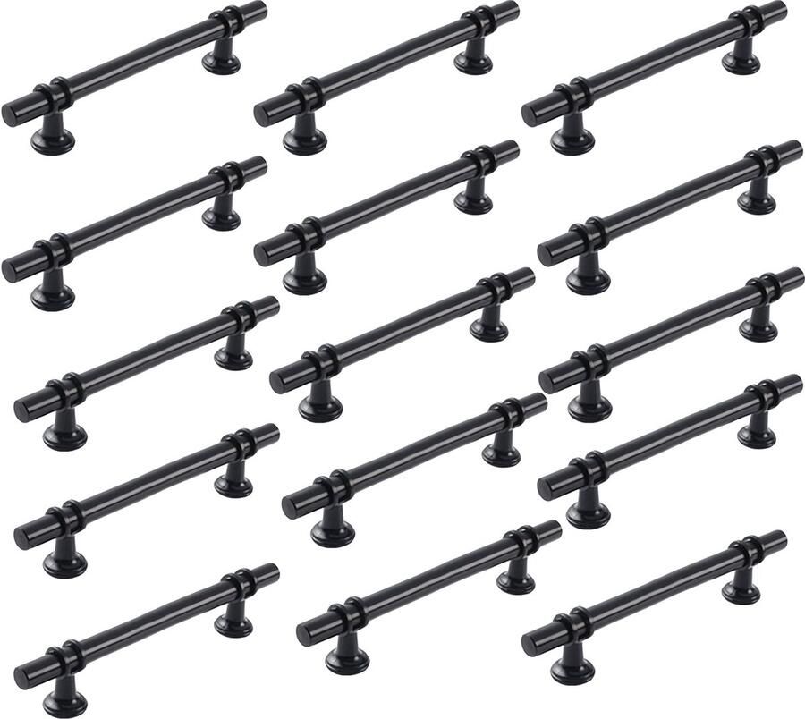 Somstyle Kast Handgreep Set 15 Stuks 183 x 34 x 12 MM Deurknoppen voor Kasten Meubelknop Kastknoppen Zwart - Foto 2