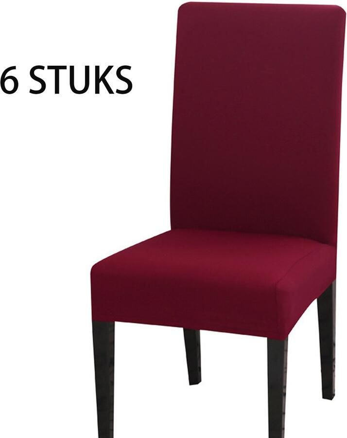 Somstyle Stoelhoezen Set 6 Stuks Eetkamer Stoelhoes Stretch Stoel Cover Rood - Foto 2