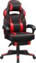 Songmics Gaming chair bureaustoel met voetsteun bureaustoel met hoofdsteun en lendenkussen in hoogte verstelbaar ergonomisch 90-135° kantelhoek tot 150 kg draagvermogen zwart-rood - Thumbnail 1