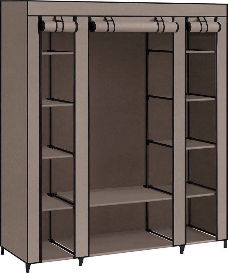 Songmics Inklapbare Garderobe met Kledingstang Georganiseerde Opslagruimte