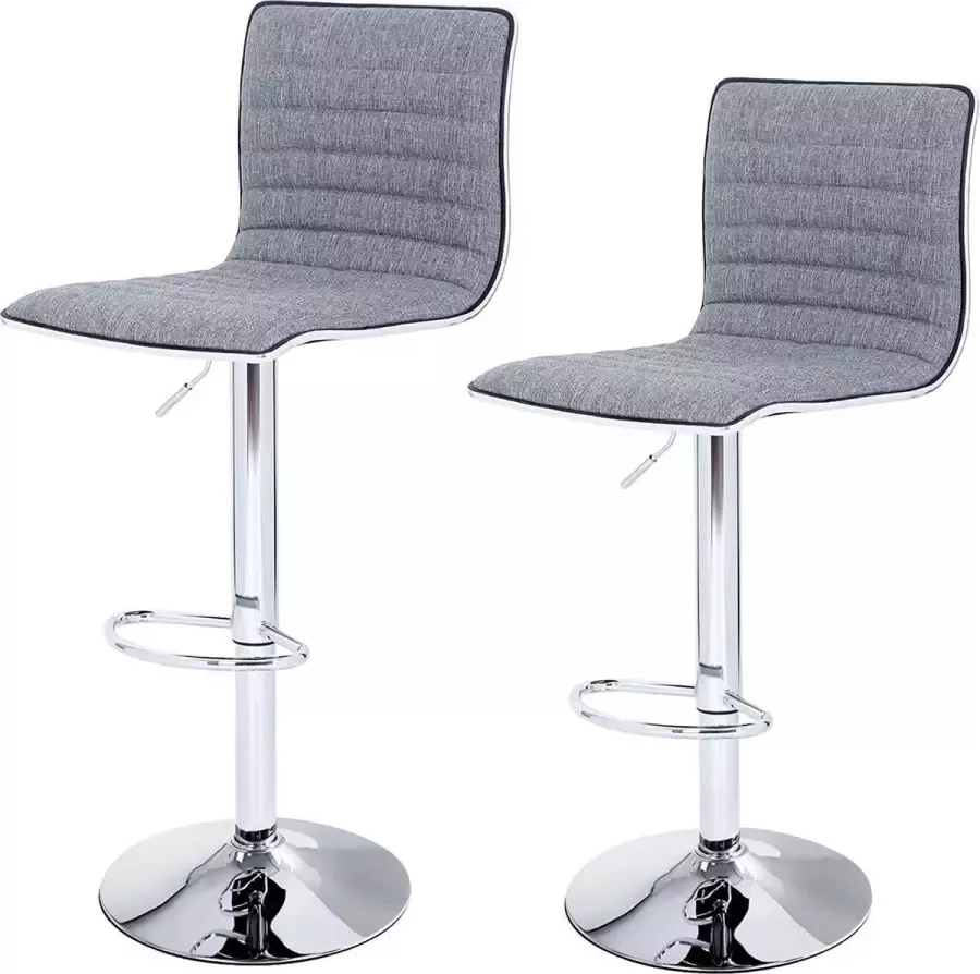 Songmics Nancy's 2 Barkrukken Kruk Met Rugleuning Barstoel Verstelbaar - Foto 2