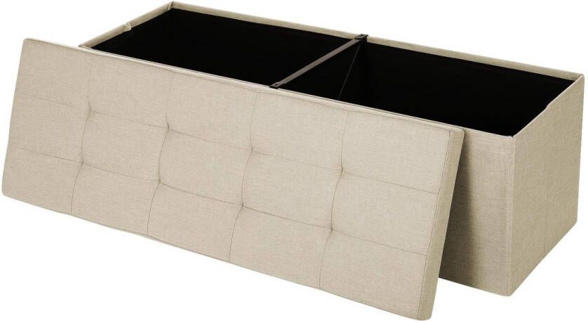 Songmics Nancy's Hocker – Poef Zitbank Met Opbergruimte Kist Bank