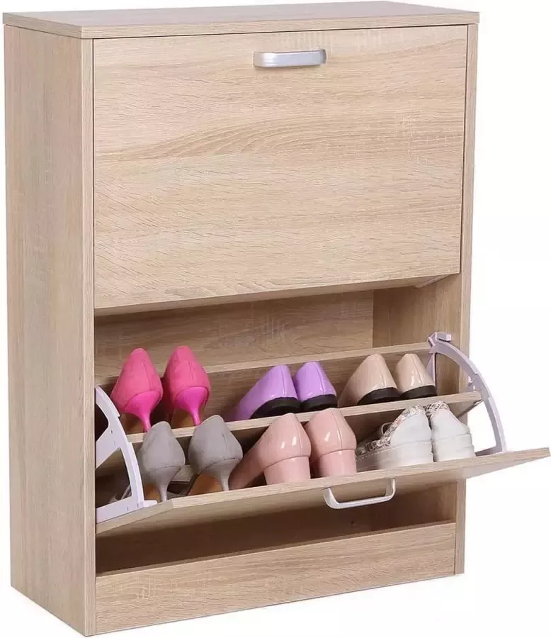 Songmics Nancy's Schoenenkast Voor 12 Paar Schoenen – Schoenenrek – Houten Schoenen Kast - Foto 2