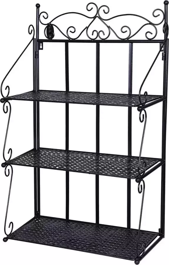 Songmics Opklapbare Wandkast Elegante Boekenkast Schoenenrek Aan De Muur