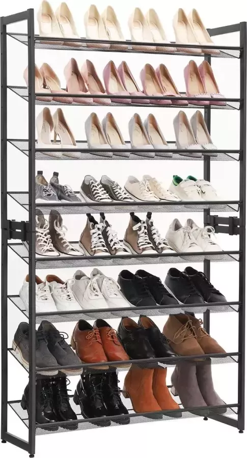 Songmics Schoenenrek Met 8 Niveaus Voor 40 Paar Schoenen – Schoenenkast Verstelbaar - Foto 2