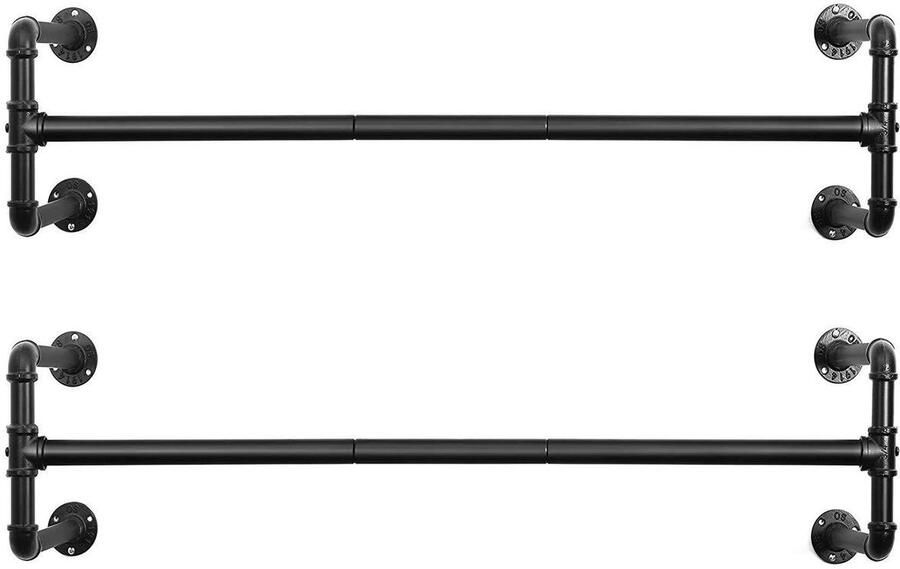 Songmics 2 Kledingstangen Voor Aan De Muur Kledingrek Kledingrekken Kledingstang