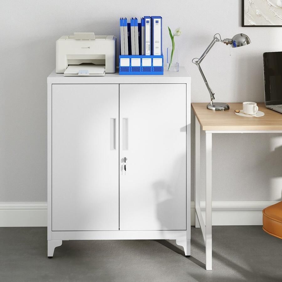 Songmics Archiefkast multifunctionele kast kantoorkast met 2 deuren