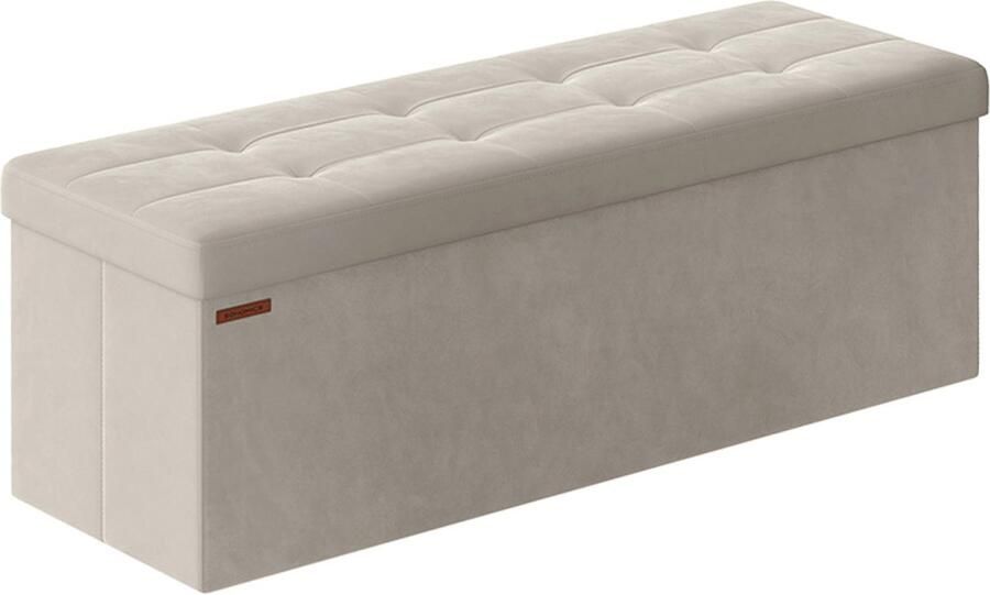 Songmics Bank – Met Opbergruimte – Fluweel – 38 x 110 x 38 cm – Elegante Zitbank