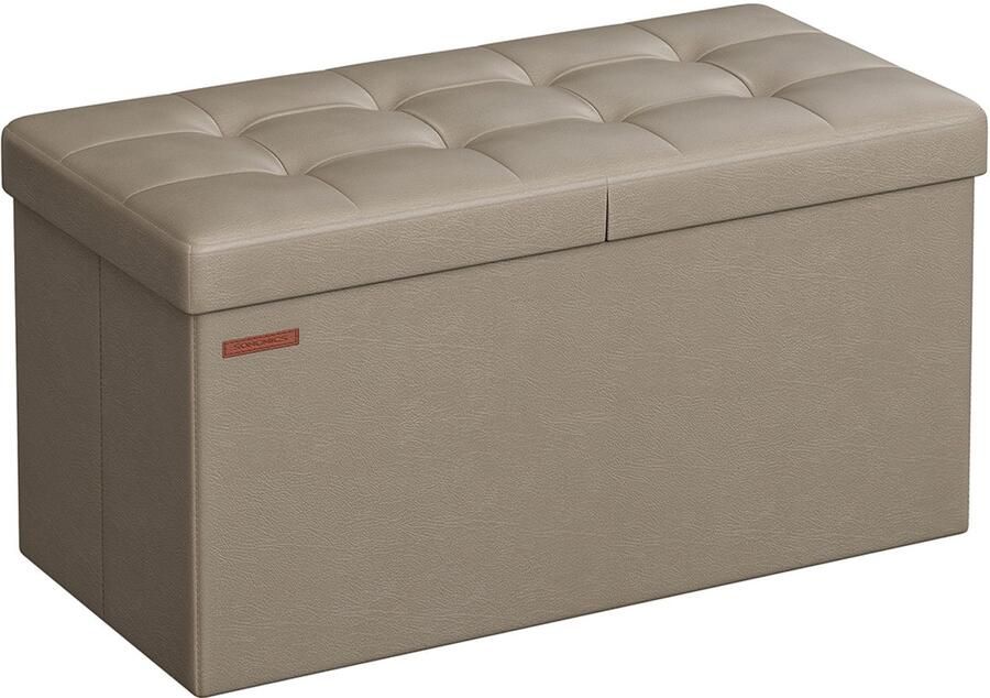 Songmics Bank – Opvouwbaar – 89 L – 38 x 76 x 38 cm – Camelbruin – Stijlvol en Praktisch