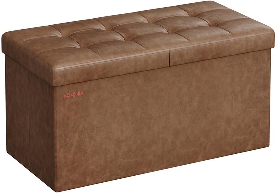 Songmics Bank – Opvouwbaar – 89 L – 38 x 76 x 38 cm – Koffiebruin – Compact Design