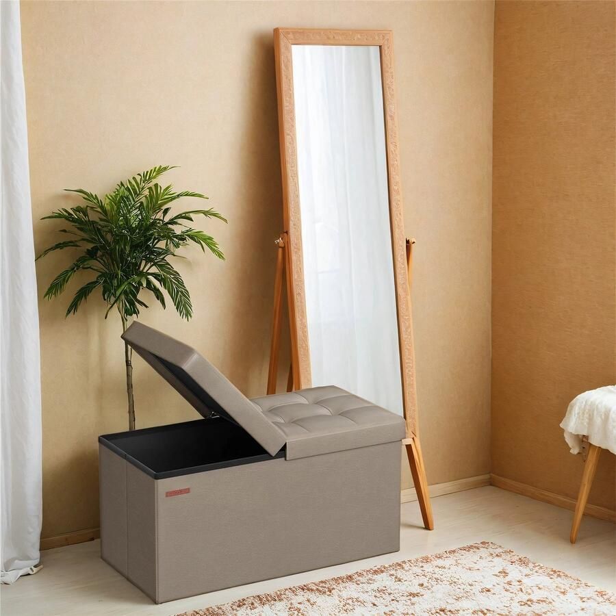 Songmics Bank – Opvouwbaar – 89 Liter – 38 x 76 x 38 cm – Camelbruin