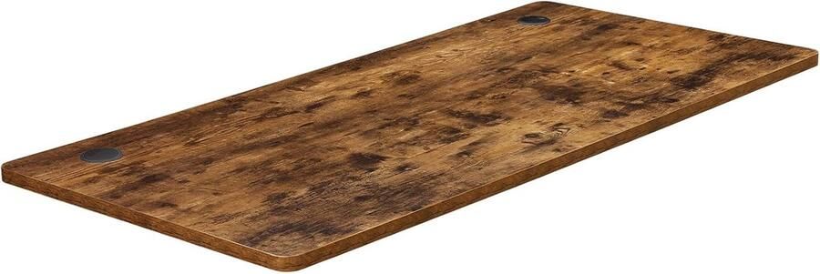 Songmics Elektrisch Bureaublad Tafelblad Gladde en afgeschuinde kanten Spaanplaat met melaminefineer 140 x 70 x 1 8 cm Vintage Bruin