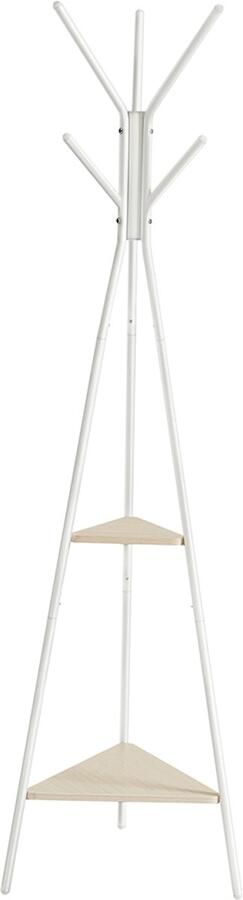 Songmics Kapstok – Boomvormig – Met 2 Planken – Natuurlijk Beige – Parelwit Design