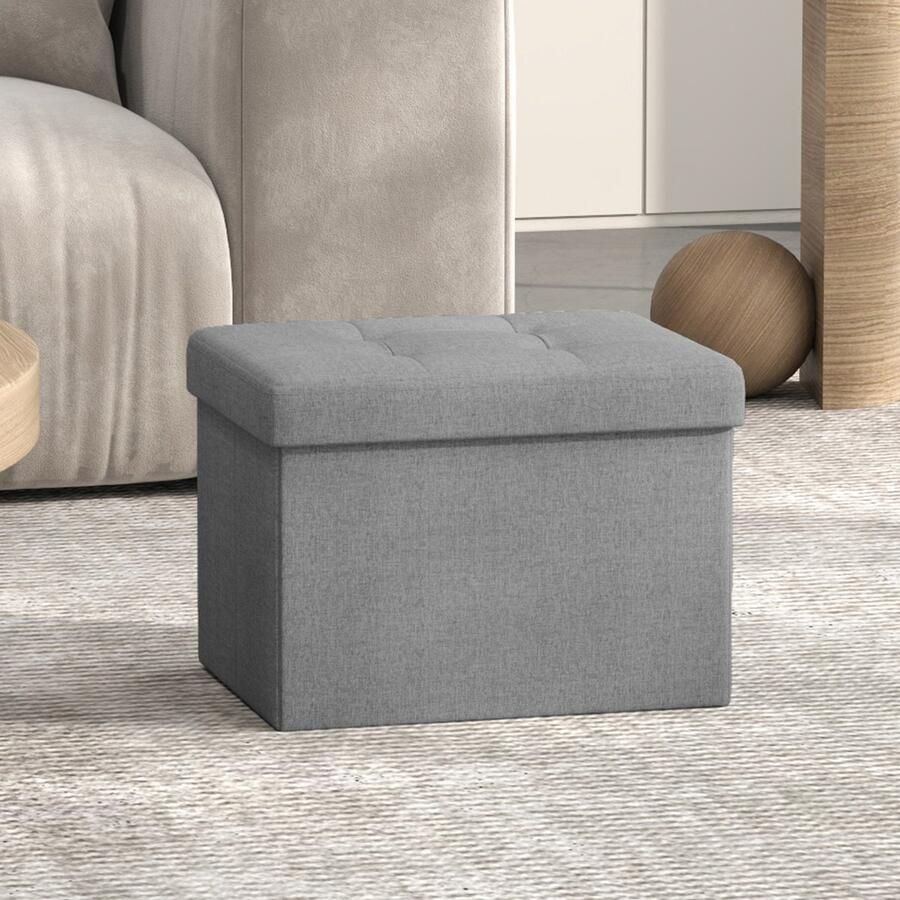 Songmics Kruk – Bank – Met Opbergruimte – 31 x 41 cm – Compacte Hulp