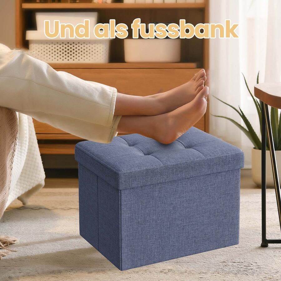 Songmics Kruk – Bank – Met Opbergruimte – 31 x 41 cm – Kleine Opslag