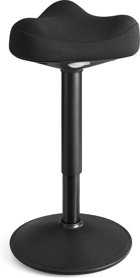 ALM Living kruk sta kruk 360° kantelbaar bureaustoel in hoogte verstelbaar 58-83 cm groot onderstel antislip modern zwart