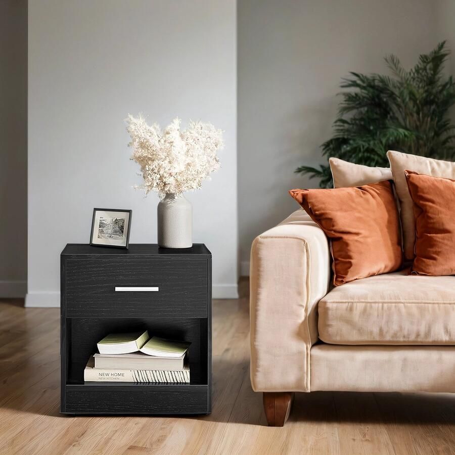 Songmics Nachtkastje – Bijzettafel – Met Lade – Compacte Opslag