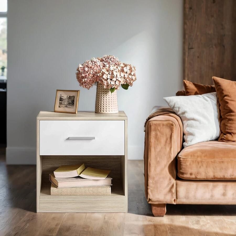 Songmics Nachtkastje – Bijzettafel – Met Lade – Functioneel